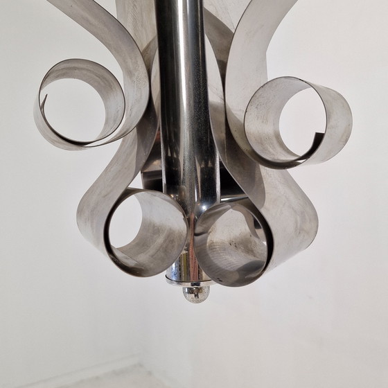 Image 1 of Vintage Mazzega Murano Hanglamp met 3 Glazen Bollen, Italië, circa 1970