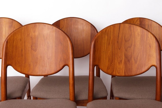 Image 1 of Juego de 6 sillas de comedor danesas de teca - Korup Stolefabrik - 1970s Mid-Century Modern