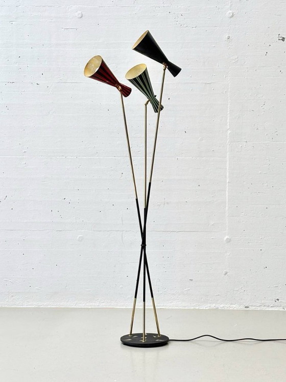 Image 1 of Lampadaire de style mid-century, signé Lumenform, années 1960