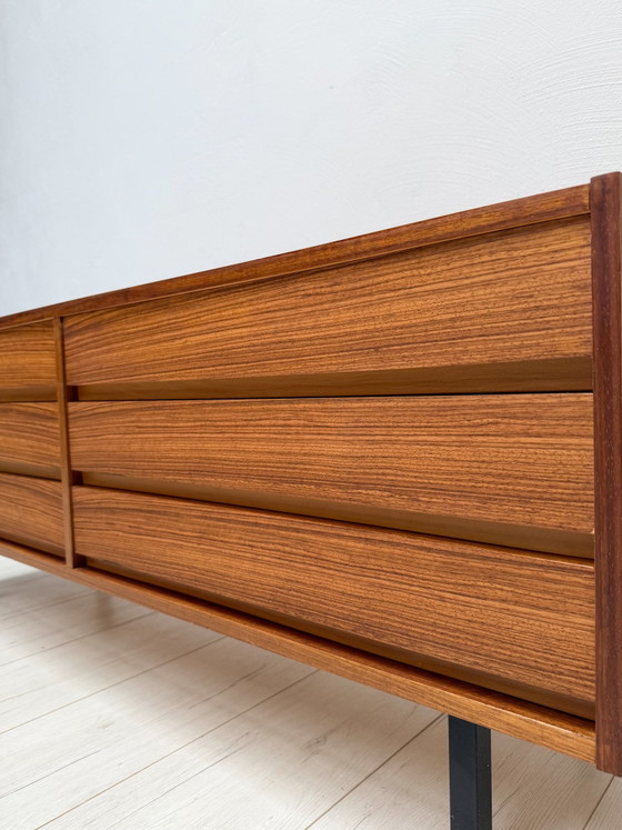Image 1 of 1960s Vintage Mid-Century Walnut Low Sideboard / Credenza