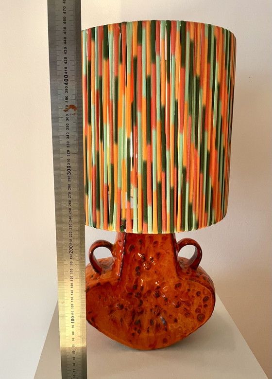 Image 1 of Lampada da tavolo Pop Art anni '70, riciclata dalla Germania Ovest, vaso