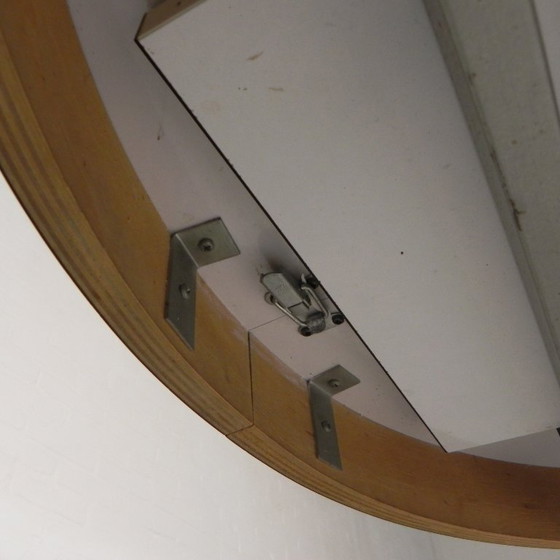 Image 1 of Round vintage dining table diameter 100 cm, extended 135 cm, 1970s