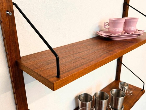 1/3 Poul Cadovius Royal System Scaffali a muro Teak Ottone, Legno, Metallo, Marrone, Mid Century Modern (foto 6 di 12)