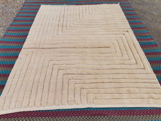 Image 1 of Autentico tappeto tradizionale in pura lana, tessuto a mano, 2/3 m