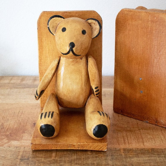 Image 1 of Vintage Teddy Beren Boekensteunen Set