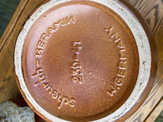 Image 1 of Scheurich Vase Fat Lava West Germany Table Lamp Ceramic Base 70s Vintage