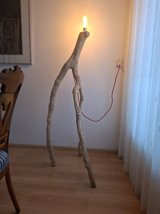 Lumière sur bois par Dolf, Lampadaires, Textile, Beige (photo 4 sur 5)