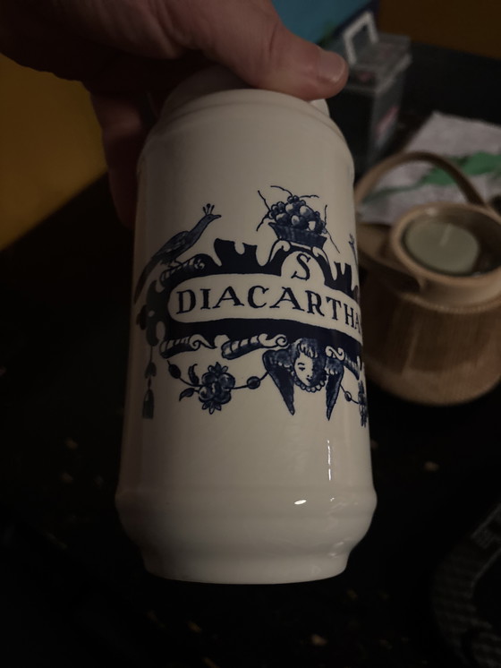 Image 1 of Vintage InterPharm Apothekerspot – Blu/Wit Keramiek – Unicum PR-1