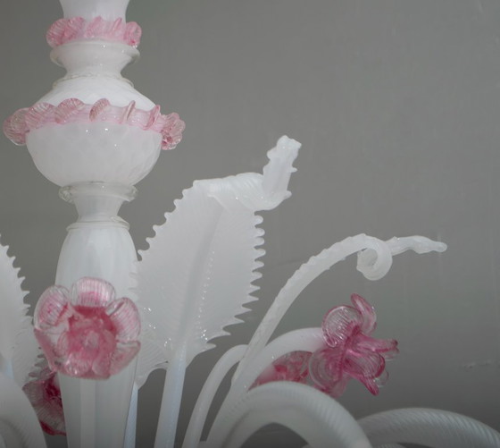 Image 1 of Lámpara veneciana moderna del siglo XX de cristal de Murano estilo "Ca'rezzonico", años 60