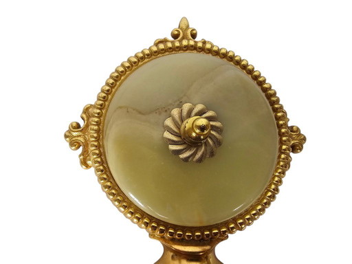 Hollywood Regency-Stil - Wandlampe - vergoldet - Marmor - Italien - 1960er Jahre