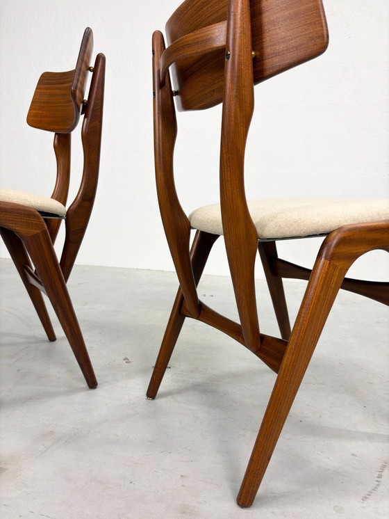 Image 1 of Set Mid-Century Eetkamerstoelen van Topform