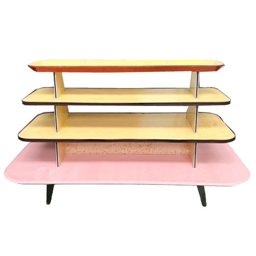 Présentoir de gondole vintage rétro 1950s