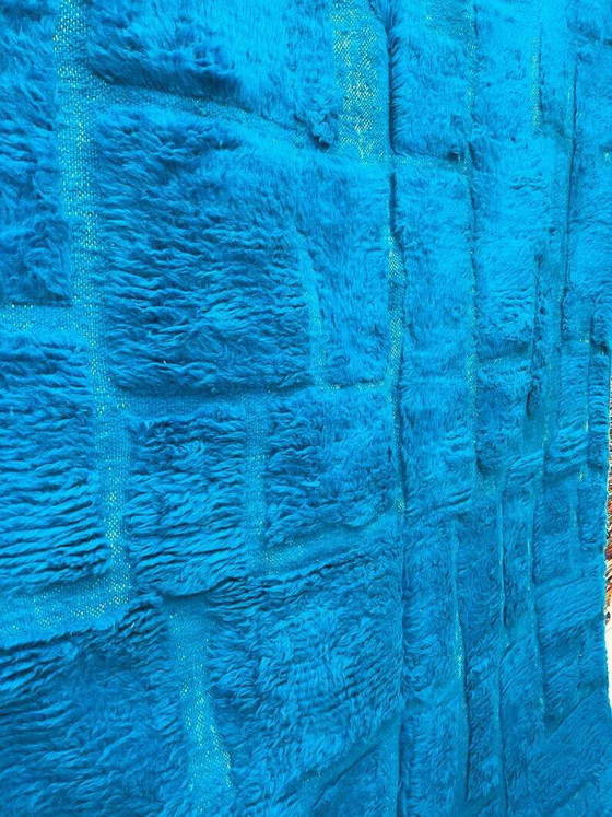 Handmade blue Moroccan rug 200cm x 300cm – Rugs & carpets, Wool (photo 4 of 10)