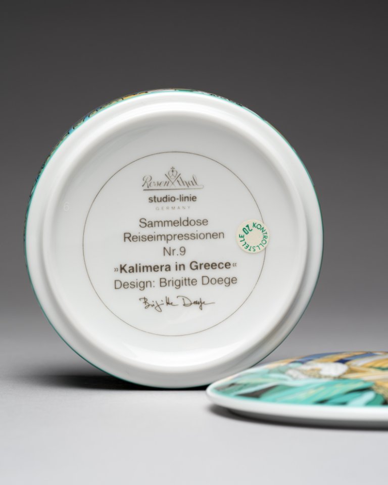 Rosenthal Brigitte Doege Reiseimpressionen Porcelain Box Nr.9