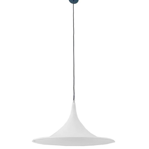 Lámpara de trompeta vintage con sombrero de bruja Dijkstra de plástico blanco