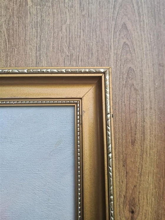 Image 1 of Vintage oil on canvas by Irène Cafieri - "Riverbank in Autumn" (44 x 54 cm)