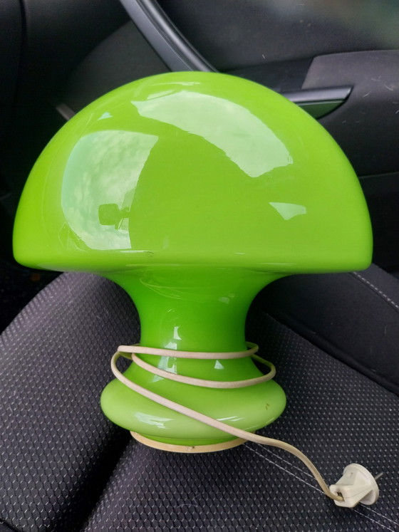Image 1 of 1 x murano mushroom tafellamp groen 1960's 