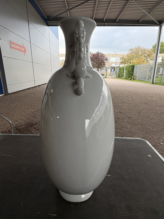 Very large Chinese white moon vase over 60cm – Eichholtz, Porcelain (photo 7 of 9)