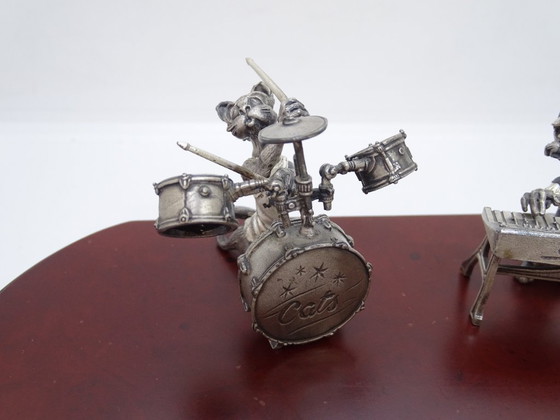 Image 1 of “Gatos músicos / Banda de gatos músicos”, Aryentis, acero, 80’s - España