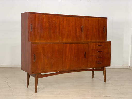 Danish teak highboard armoire salon vintage