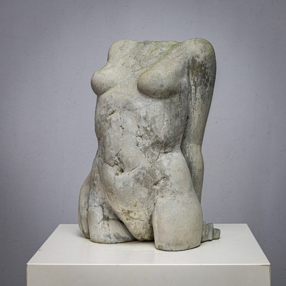 Image 1 of Concrete Female Torso Sculpture by Francine Govers, Netherlands, 1990s