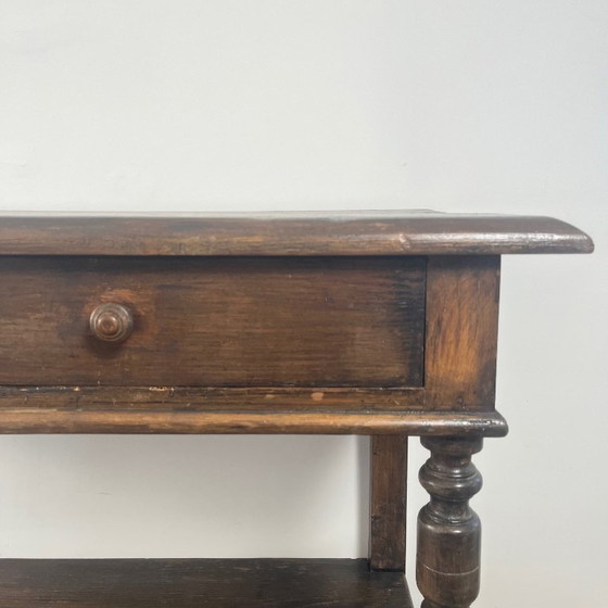 Image 1 of Console ancienne en bois massif – fin XIXᵉ / début XXᵉ siècle