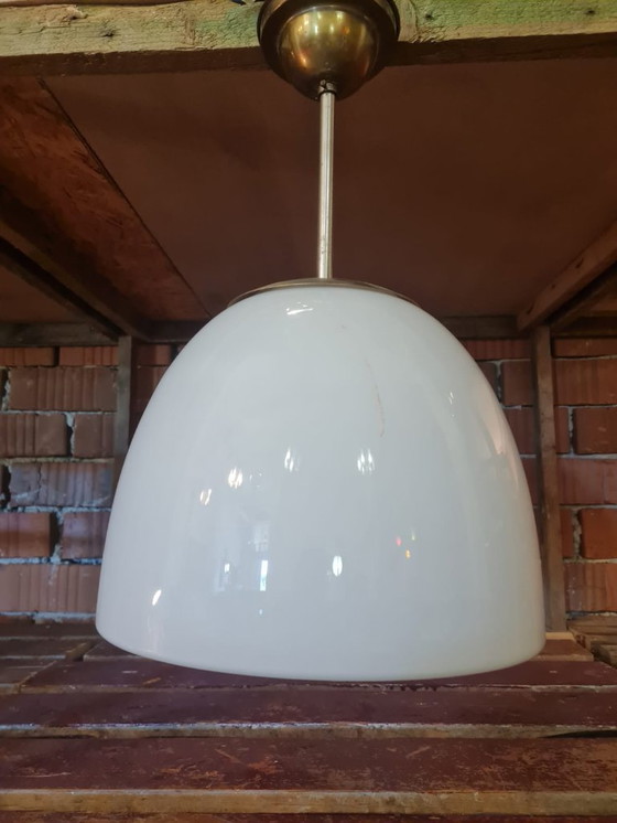 Image 1 of Lampade a sospensione funzionaliste in vetro e metallo di Miloslav Prokop