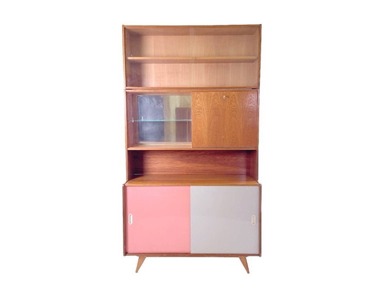 Image 1 of Mobiletto vintage U-452 con vetrina e bar - Jiri Jiroutek