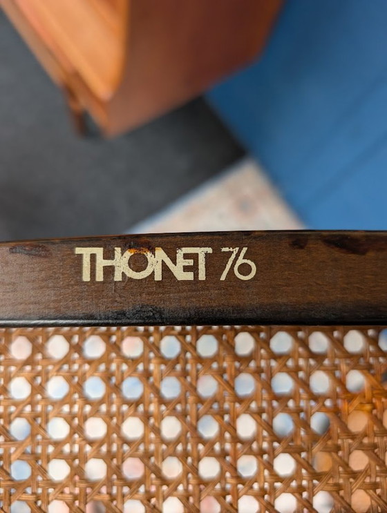 Image 1 of 7x Vintage rattan chairs, model 215r, Thonet