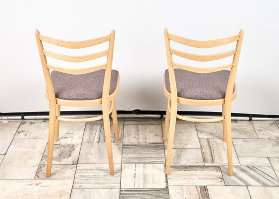 Image 1 of Set van 4 houten stoelen JITONA, jaren 60, Tsjechoslowakije