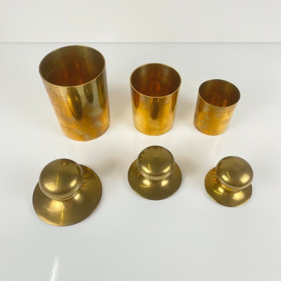 Set di 3 scatole vintage in ottone dorato, anni '60-'70 – Oggetti decorativi, Brass (photo 4 of 13)