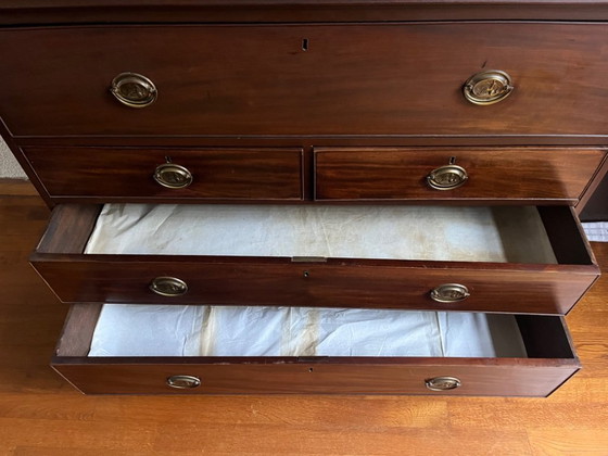 Image 1 of Mobiletto da scrittura georgiano in mogano cubano