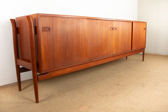 Image 1 of Credenza danese in teak molto grande 255 cm 1960.