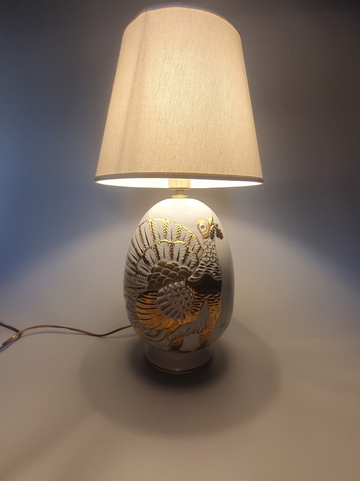 Capodimonte porseleinen tafellamp van Armando Cecchi – 24k goud – tafellampen, Porcelain