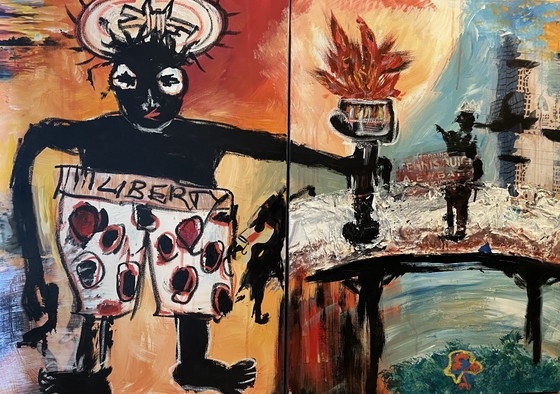 Image 1 of Bernard Bieling " STATUE DE LIBERTÉ " 100x70 cm.