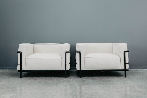 2x Cassina Corbusier LC3 Sessel
