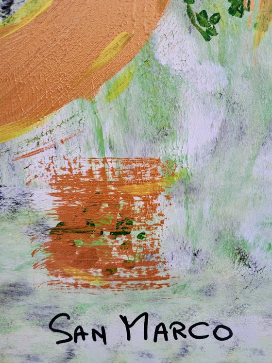 Enzo San Marco - Centrifugaal - Schilderij van de kunstenaar – Schilderijen & Tekeningen, Canvas (photo 6 of 15)