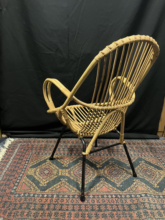Image 1 of Vintage rotan fauteuil - Rohe Noordwolde 