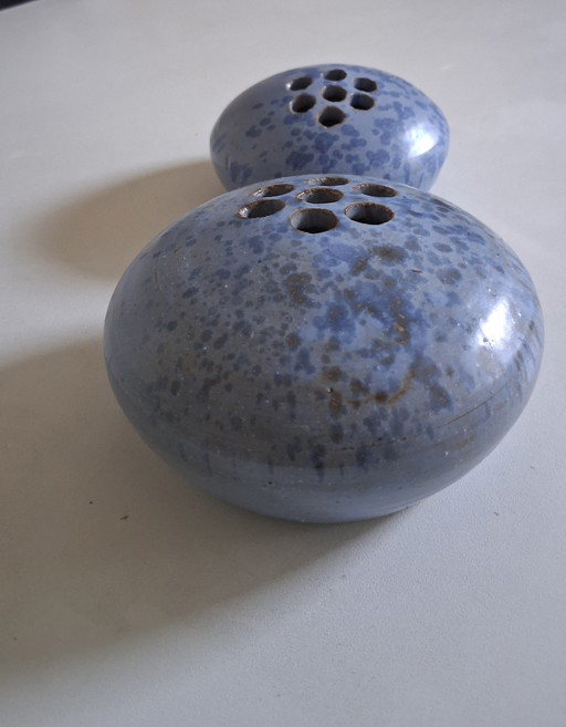 Jarrones pequeños Regaderas azules