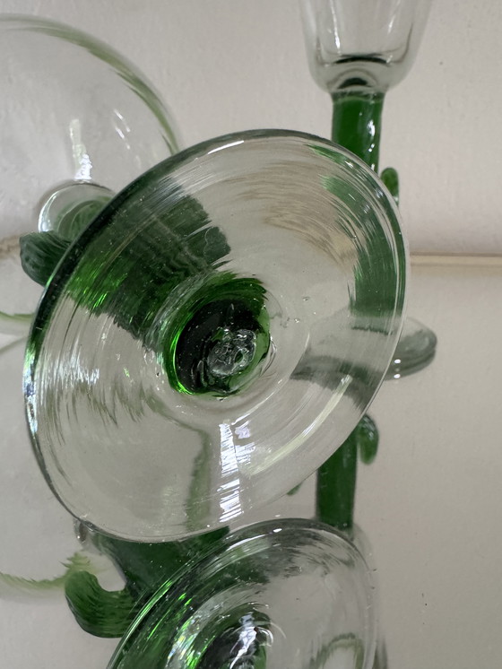 Image 1 of Vintage geblazen glazen cactus glazen