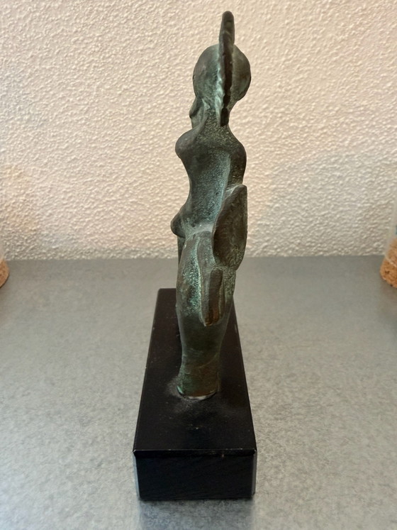 Bronzener etruskischer Krieger Italienisch – Dekorative Objekte, Stein (photo 4 of 5)