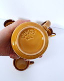 Vintage Set of 6 Ceramic Coffee Cups - KIL Yugoslavia