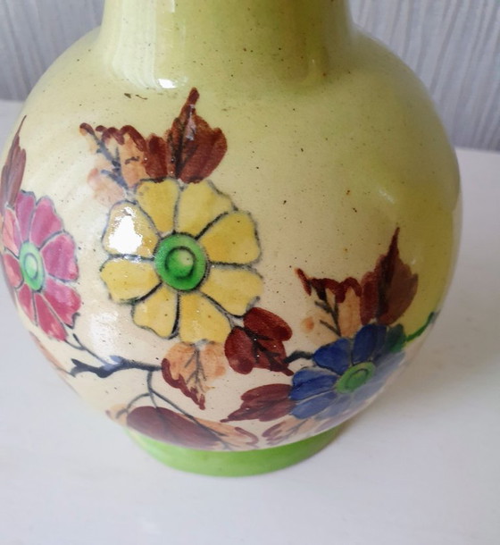 Image 1 of Set of 2 small vases with hand-painted floral motif