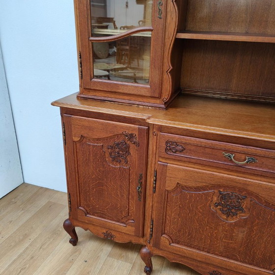 Credenza con Vetrina Vintage Cassettiera Mobile a Parete – Credenze con vetrina, Glass, Wood (photo 15 of 17)