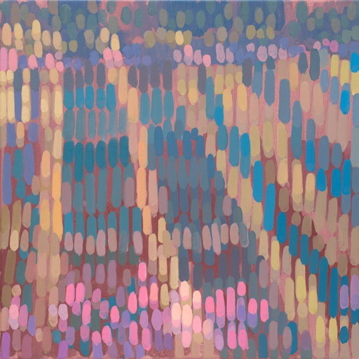 Painting of tree shadows, hand-painted unique piece, nature, landscape painting, acrylic painting 40x40cm