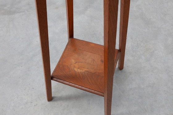 Image 1 of Art Deco hohe Eichenholzkonsole oder -sockel, Frankreich 1920er Jahre