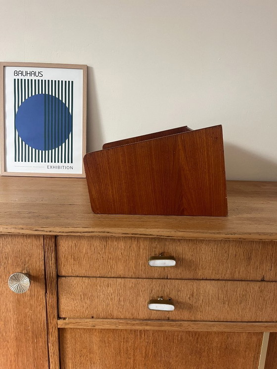 Image 1 of Vintage Danish teak floating night stand - wall cabinet