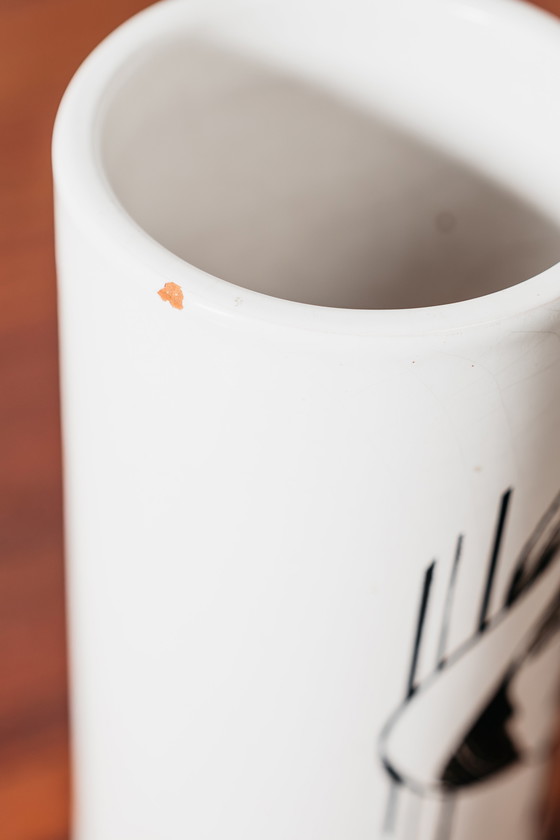 Image 1 of Guido Crepax “Valentina” Venetian Terracotta Ceramic Vase, 1970s Design Art