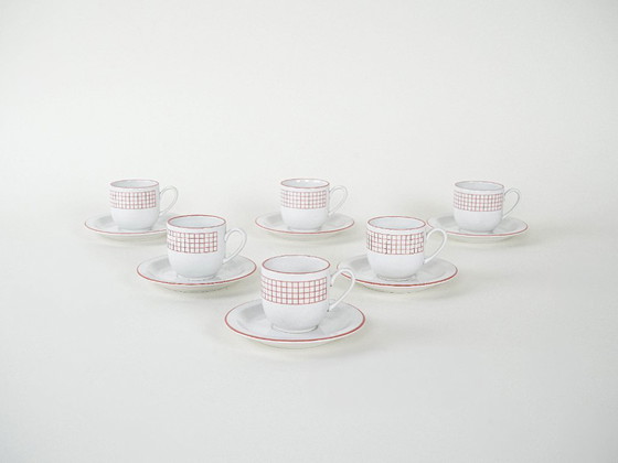 Image 1 of Set di tazze in porcellana, design italiano, anni '80, produzione: Italia