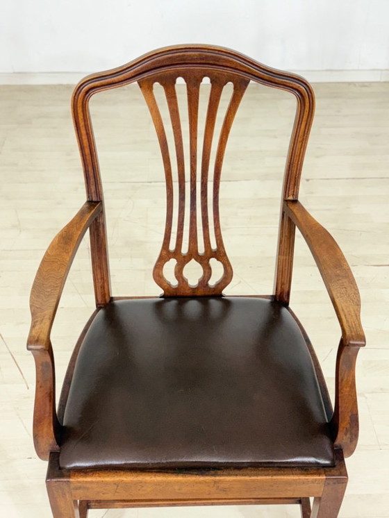 Image 1 of Art Nouveau desk chair, armchair, antique chair circa 1920